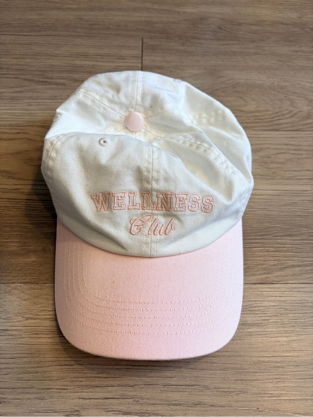 Universal Thread Wellness Club Baseball Cap White Pink